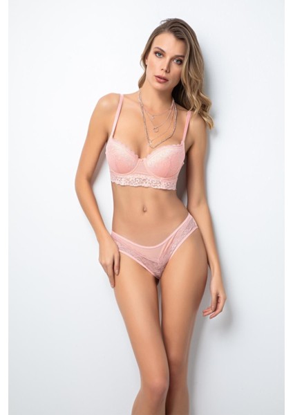Push Up Dolgulu Geniş Kanatlı Dantelli Sütyen Takım fiyatları