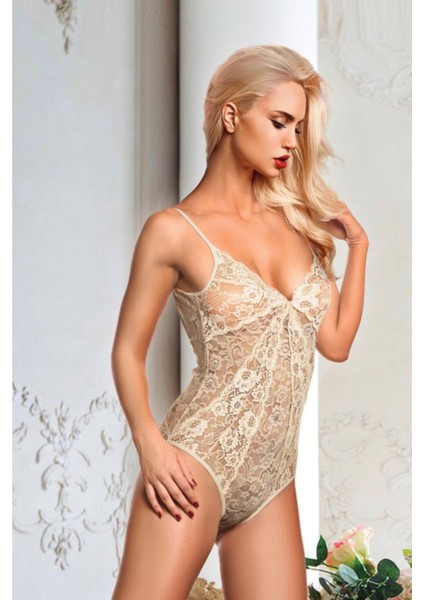 Spica Dantel ve Güpürlü Sırt Dekolteli Babydoll