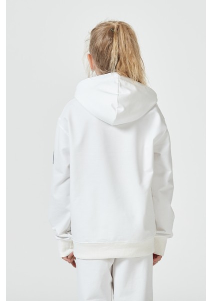 Kız Çocuk Unisex Grimelanj Nasa Baskı Detaylı Oversize Kapüşonlu Çocuk Eşofman Takımı indirimleri