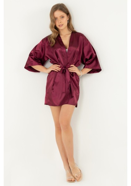 Kuşaklı Saten Sabahlık fiyatları