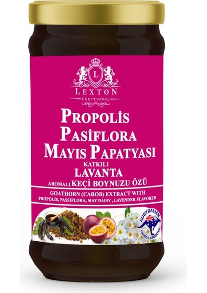 Propolis ve Pasiflora,papatya,lavanata Katkılı Keçiboynuzu Özü 640 gr