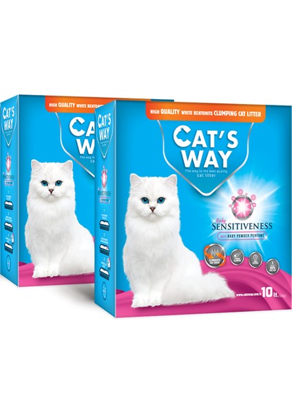 Bebek Pudrası Kokulu Kedi Kumu (10L. x 2Adet)