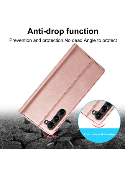 Samsung Galaxy S23+ Için Ince Kapaklı Deri Cüzdan Standı Telefon Kılıfı - Rose Gold (Yurt Dışından) indirimleri