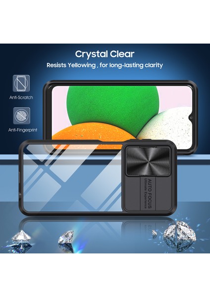 Samsung Galaxy A32 5g Için Sürgülü Kamera Kapaklı Tpu Tamponu Temizle Telefon Kılıfı - Siyah (Yurt Dışından) fiyatları