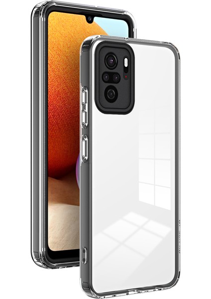 Xiaomi Redmi Note 10 4g / Note 10S Için Şeffaf Sert Pc Tampon Telefon Kılıfı - Siyah (Yurt Dışından)