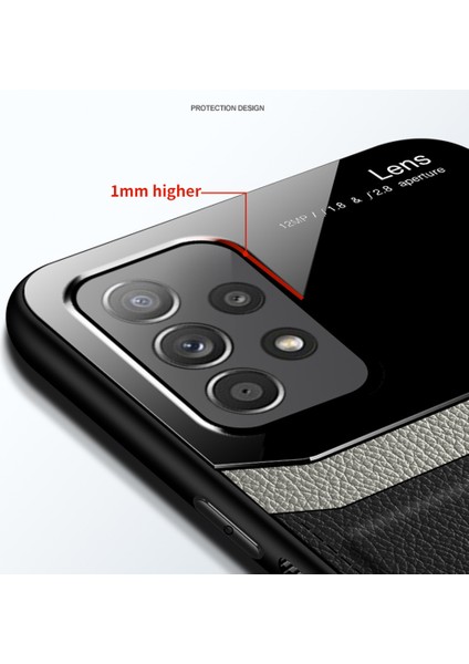 Samsung Galaxy A73 5g Için Litchi Tpu Bumper Cam Lens Korumalı Telefon Kılıfı - Kahverengi (Yurt Dışından) fırsatları