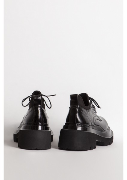 88158 Gerçek Deri Kadın Oxford Ayakkabı modelleri