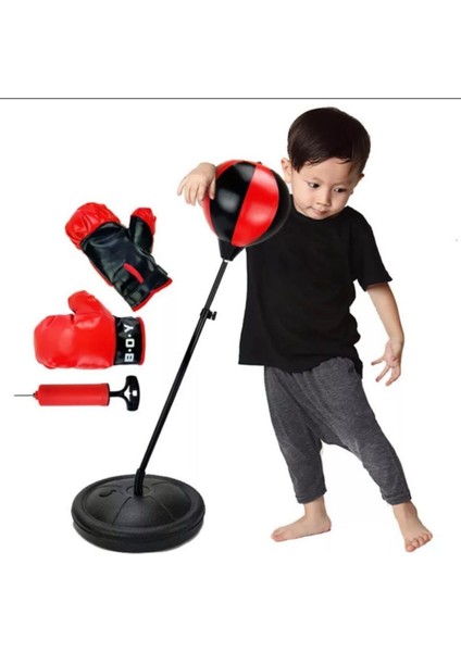 Çocuk Boks Standı Refleks Topu Boks Seti 70-105 cm