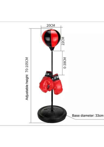 Çocuk Boks Standı Refleks Topu Boks Seti 70-105 cm modelleri