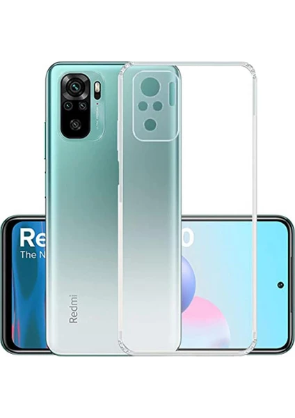 Redmi Note 10 Kılıf Şeffaf Silikon Kamera 3D