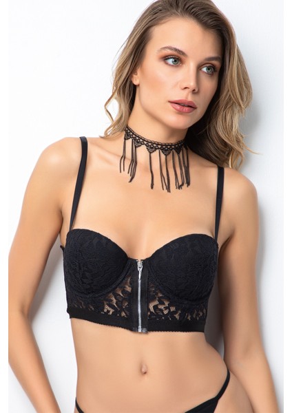 Fermuarlı Yarım Dolgulu Bustiyer fiyatları