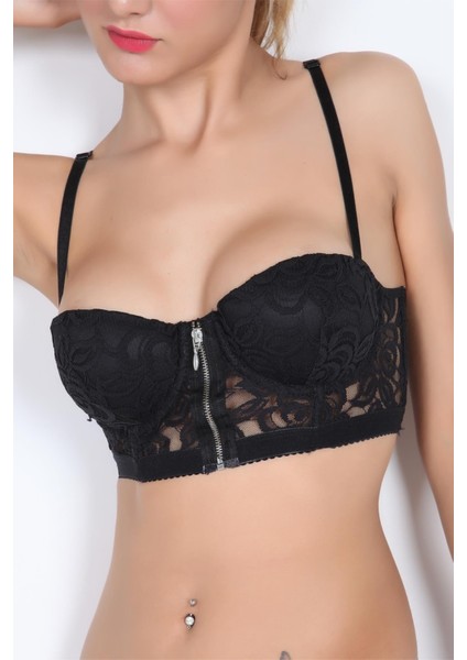 Fermuarlı Yarım Dolgulu Bustiyer fiyatları