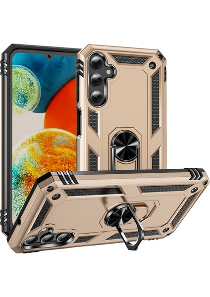 Samsung Galaxy A24 4g Için Halka Tutuculu Çift Katmanlı Telefon Kılıfı - Altın (Yurt Dışından)