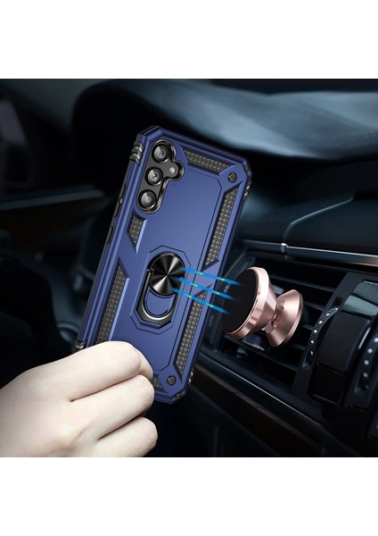 Samsung Galaxy A54 Için Halka Tutuculu Çift Katmanlı Telefon Kılıfı - Mavi (Yurt Dışından) fiyatları