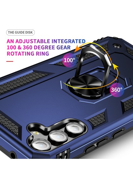 Samsung Galaxy A54 Için Halka Tutuculu Çift Katmanlı Telefon Kılıfı - Mavi (Yurt Dışından) fırsatları