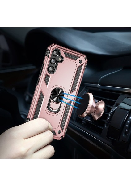 Samsung Galaxy A54 Için Halka Tutuculu Çift Katmanlı Telefon Kılıfı - Rose Gold (Yurt Dışından) fiyatları