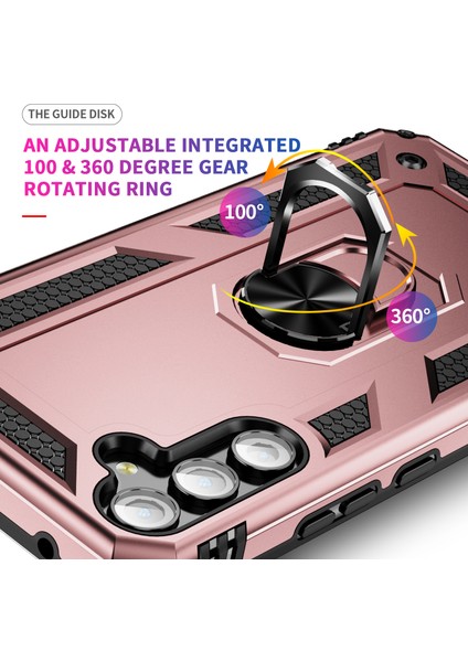Samsung Galaxy A54 Için Halka Tutuculu Çift Katmanlı Telefon Kılıfı - Rose Gold (Yurt Dışından) fırsatları