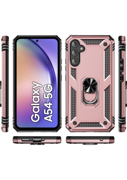Samsung Galaxy A54 Için Halka Tutuculu Çift Katmanlı Telefon Kılıfı - Rose Gold (Yurt Dışından) indirimleri