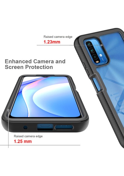 Xiaomi Poco M3 Için Dahili Ekran Koruyucu Tam Gövde Koruma Telefon Kılıfı - Siyah (Yurt Dışından) modelleri