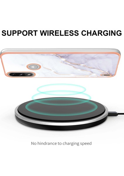 Motorola Moto E7 Power / E7I Power Için Mermer Şık Desenli Tpu Tampon Telefon Kılıfı - Beyaz (Yurt Dışından) modelleri