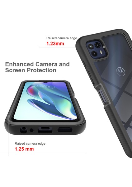 Motorola Moto G50 5g Için Dahili Ekran Koruyucu Tam Gövde Koruma Telefon Kılıfı - Siyah (Yurt Dışından) indirimleri