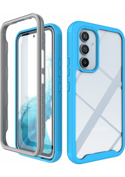 Samsung Galaxy A54 5g Için Hibrit Bumper Tam Koruma Telefon Kılıfı - Mavi (Yurt Dışından)