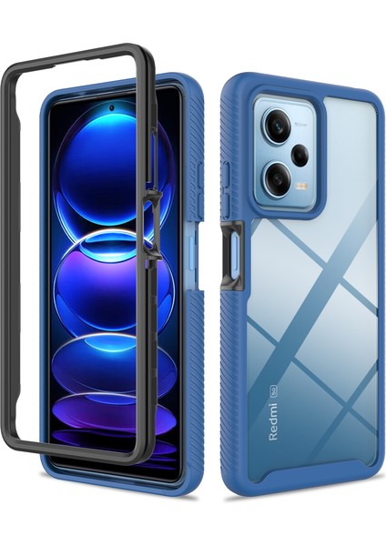 Xiaomi Poco X5 Pro Için Hibrit Bumper Tam Koruma Telefon Kılıfı - Lacivert (Yurt Dışından)