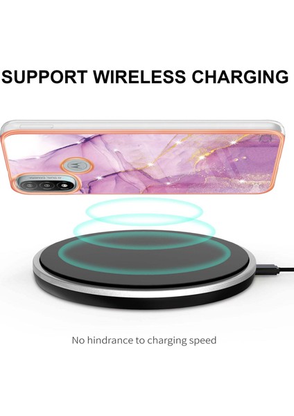 Motorola Moto E20 / E30 / E40 Için Mermer Şık Desenli Tpu Tampon Telefon Kılıfı - Pembe (Yurt Dışından) modelleri