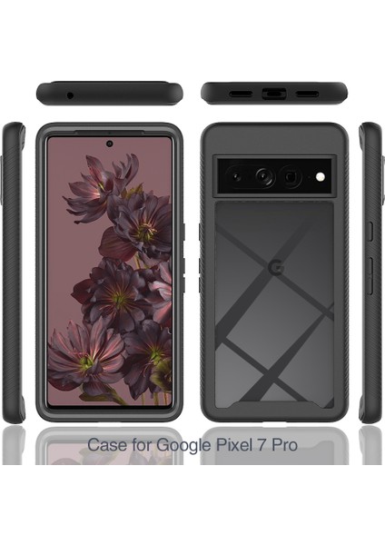 Google Pixel 7 Pro Için Hibrit Bumper Tam Koruma Telefon Kılıfı - Mavi (Yurt Dışından)