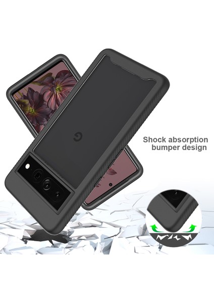 Google Pixel 7 Pro Için Hibrit Bumper Tam Koruma Telefon Kılıfı - Mavi (Yurt Dışından)
