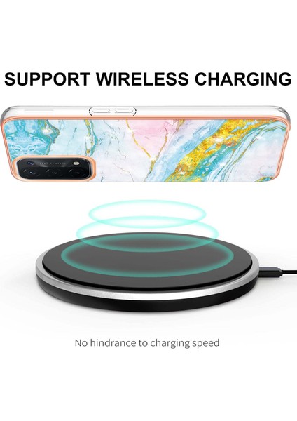 Oppo A74 5g / A93 5g / A54 5g / A93S 5g Için Mermer Şık Desenli Tpu Tampon Telefon Kılıfı - Altın (Yurt Dışından) modelleri