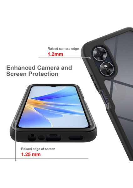 Oppo A17 Için Dahili Ekran Koruyucu Tam Gövde Koruma Telefon Kılıfı - Kırmızı (Yurt Dışından) modelleri