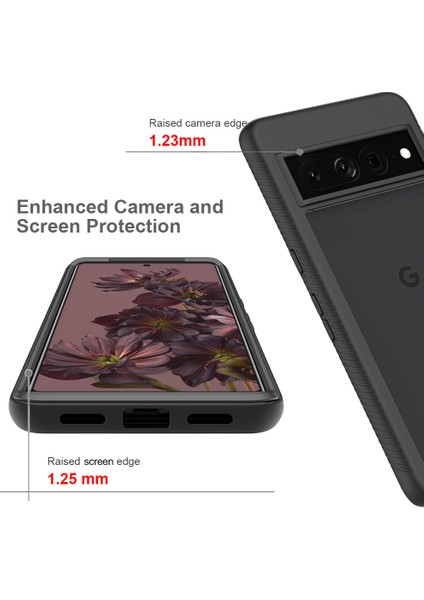 Google Pixel 7 Pro Için Hibrit Bumper Tam Koruma Telefon Kılıfı - Mavi (Yurt Dışından)