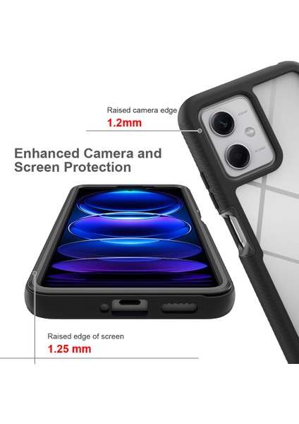 Xiaomi Poco X5 Için Hibrit Bumper Tam Koruma Telefon Kılıfı - Kırmızı (Yurt Dışından) fırsatları