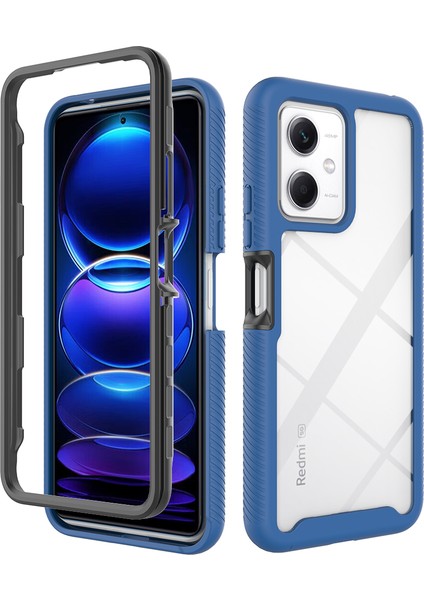 Xiaomi Poco X5 Için Hibrit Bumper Tam Koruma Telefon Kılıfı - Lacivert (Yurt Dışından)
