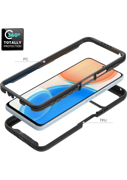 Huawei Honor X8 Için Dahili Ekran Koruyucu Tam Gövde Koruma Telefon Kılıfı - Lacivert (Yurt Dışından) modelleri