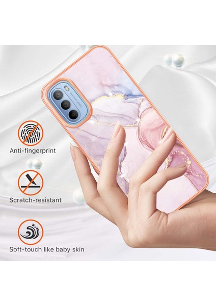 Motorola Moto G31 / G41 Için Mermer Şık Desenli Tpu Tampon Telefon Kılıfı - Rose Gold (Yurt Dışından) fiyatları