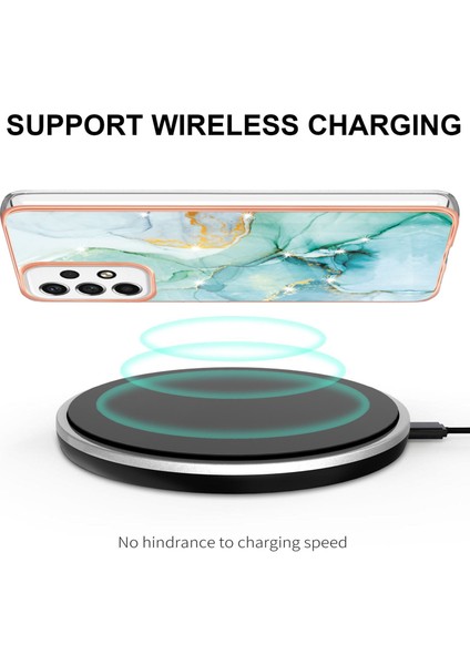 Samsung Galaxy A53 5g Için Mermer Şık Desenli Tpu Tampon Telefon Kılıfı - Yeşil (Yurt Dışından) modelleri