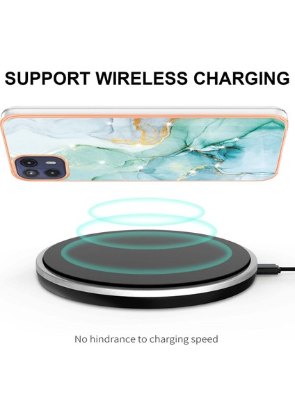 Motorola Moto G50 5g Için Mermer Şık Desenli Tpu Tampon Telefon Kılıfı - Yeşil (Yurt Dışından) modelleri