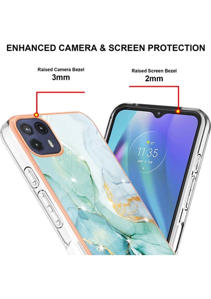 Motorola Moto G50 5g Için Mermer Şık Desenli Tpu Tampon Telefon Kılıfı - Yeşil (Yurt Dışından) fırsatları