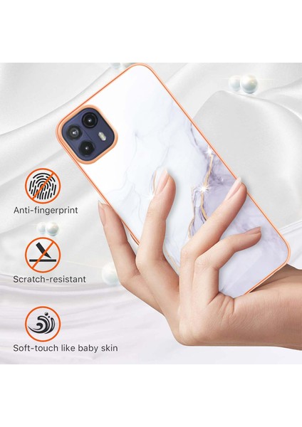 Motorola Moto G50 5g Için Mermer Şık Desenli Tpu Tampon Telefon Kılıfı - Beyaz (Yurt Dışından) fiyatları