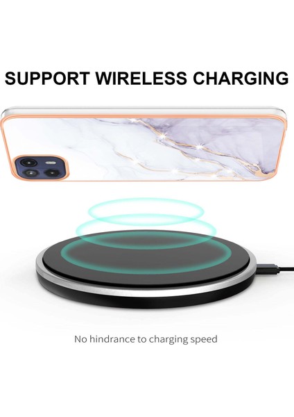 Motorola Moto G50 5g Için Mermer Şık Desenli Tpu Tampon Telefon Kılıfı - Beyaz (Yurt Dışından) modelleri