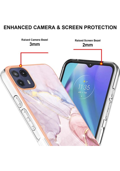 Motorola Moto G50 5g Için Mermer Şık Desenli Tpu Tampon Telefon Kılıfı - Rose Gold (Yurt Dışından) fırsatları
