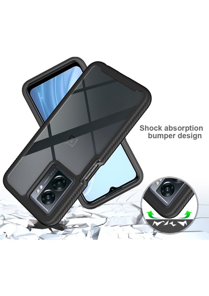 Oneplus Nord N300/OPPO A57/A57S/A77 Için Hibrit Bumper Tam Koruma Telefon Kılıfı - Kırmızı (Yurt Dışından) fiyatları