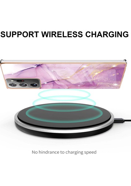 Samsung Galaxy Note 20 Ultra Için Mermer Şık Desenli Tpu Tampon Telefon Kılıfı - Pembe (Yurt Dışından) modelleri