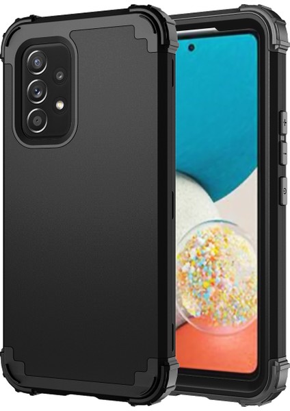 Samsung Galaxy A53 5g Için Yumuşak Silikon Sert Pc Tampon Telefon Kılıfı - Siyah (Yurt Dışından) modelleri