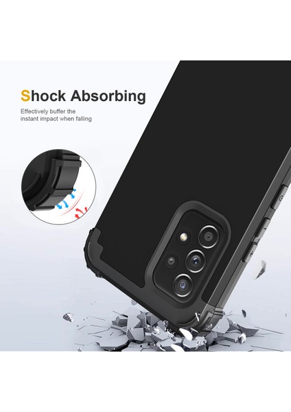 Samsung Galaxy A53 5g Için Yumuşak Silikon Sert Pc Tampon Telefon Kılıfı - Siyah (Yurt Dışından) indirimleri