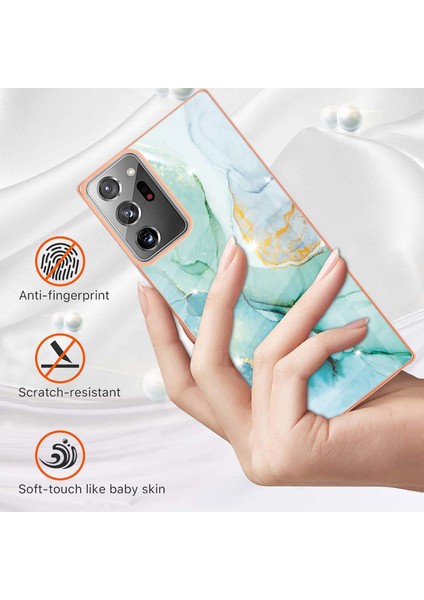 Samsung Galaxy Note 20 Ultra Için Mermer Şık Desenli Tpu Tampon Telefon Kılıfı - Yeşil (Yurt Dışından) fiyatları