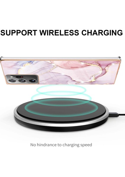 Samsung Galaxy Note 20 Ultra Için Mermer Şık Desenli Tpu Tampon Telefon Kılıfı - Rose Gold (Yurt Dışından) modelleri