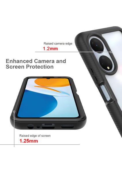 Huawei Honor X7 Için Dahili Ekran Koruyucu Tam Gövde Koruma Telefon Kılıfı - Mor (Yurt Dışından)